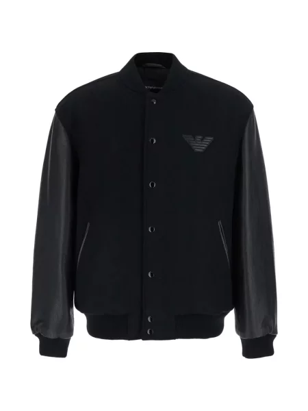 Geanta de piele Emporio Armani negru