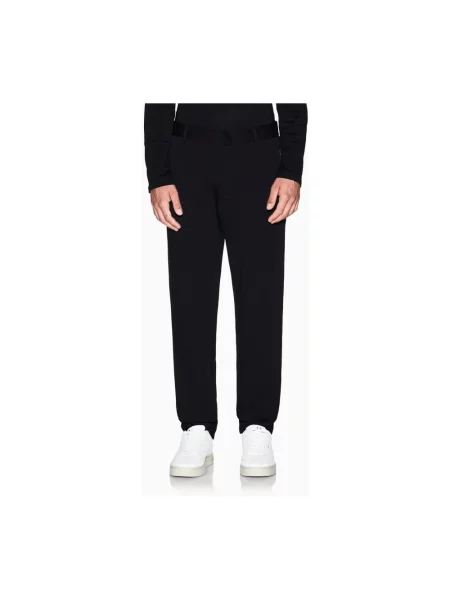 Spodnie materiałowe o kroju regular fit z z tyłu model ‘PANTALONI’ Armani Exchange czarne