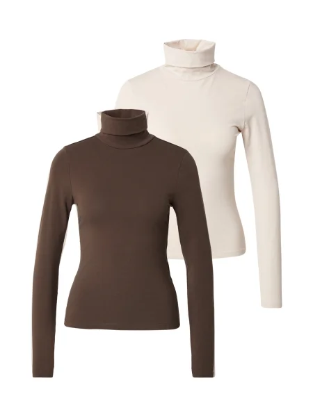 ABOUT YOU Tricou Martha ciocolatiu / deschis gri