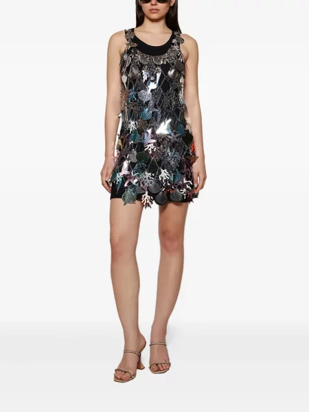 Rochie mini Rabanne de costum argintiu