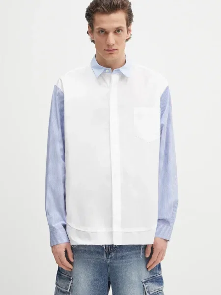 Košulja AMBUSH Layered Shirt relaxed s klasičnim ovratnikom bijela