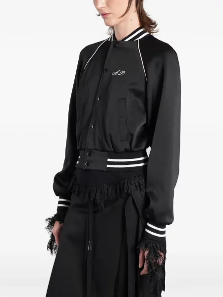 Geacă bomber Ann Demeulemeester cu broderie negru