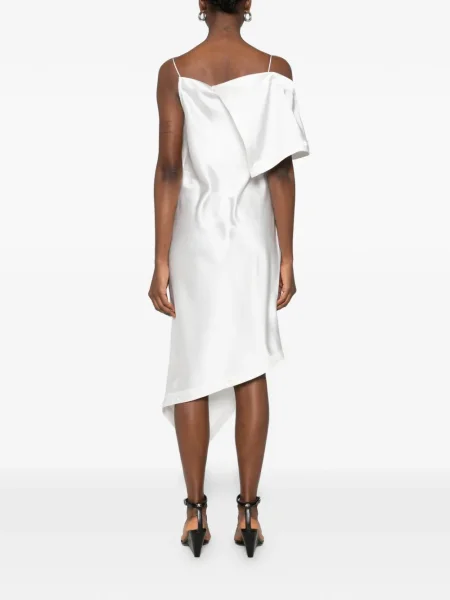 Sukienka midi Iro asymetryczna do kolan garniturowa biała