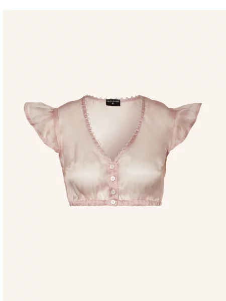 Kinga Mathe Bluzka Bawarska Kiki Z Jedwabiu rosa