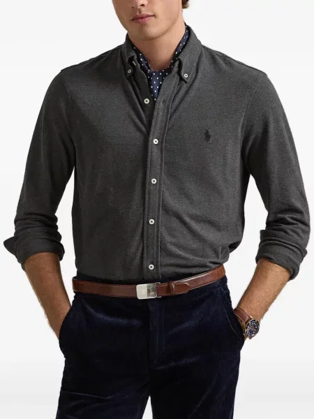 Μικρός κασκέτο Polo Ralph Lauren με κέντημα από ζέρσεϋ καφέ