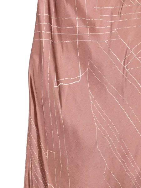 Sukienka maxi Alysi asymetryczna różowa