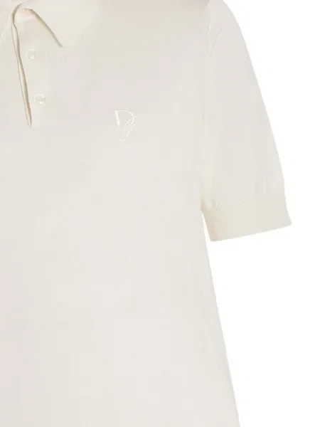 Siuvinėta polo marškinėliai Dolce & Gabbana balta