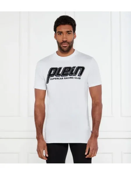 Philipp Plein Tricou Racing Club alb