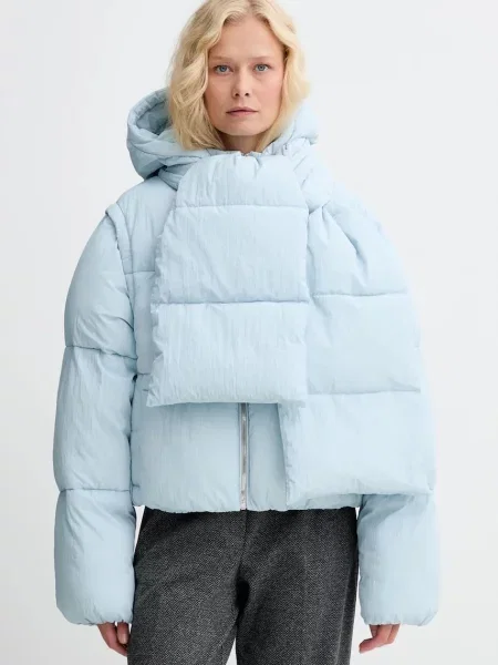 BOSS Orange geacă de iarnă oversize albastru