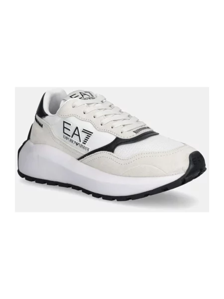 Sneakersy Emporio Armani Ea7 zamszowe białe