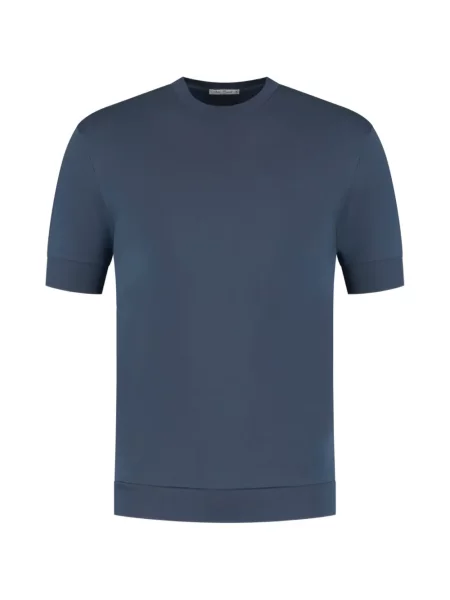 Tricou Stefan Brandt cu decolteu rotund albastru