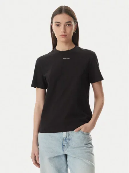 Calvin Klein Jeans Majica CLASSIC / bijela crna