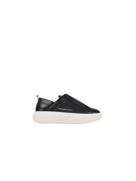 Sneakersy Alexander Smith skórzane wsuwane czarne