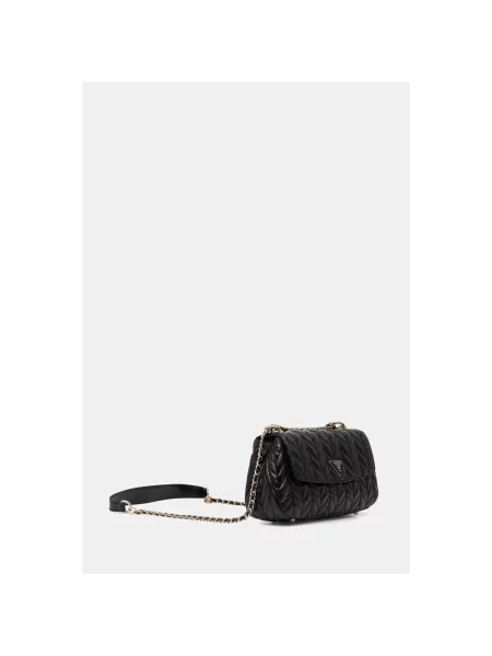 Guess torebka bagietka z imitacji skóry CHERYL czarna