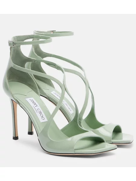 Sandale Jimmy Choo din piele de lac verde