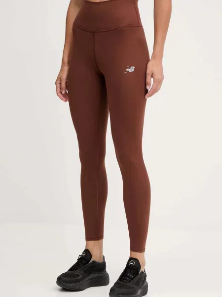 Pantaloni New Balance cu talie înaltă maro