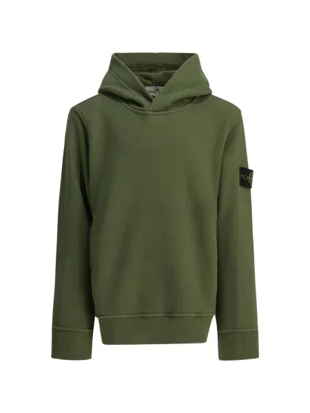 Bluza z kapturem dziecięca Stone Island zielona