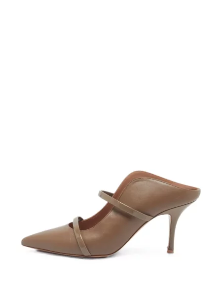 Papuci tip mules Malone Souliers cu bretele maro