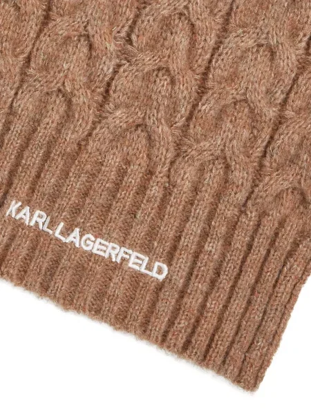 Šál Karl Lagerfeld hnedá