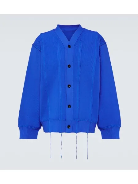Kardigan Sacai s oděrkami modrý