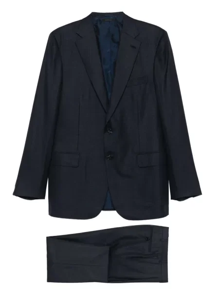 Costum Brioni în carouri albastru