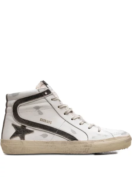 Sneakerși Golden Goose Slide din piele alb
