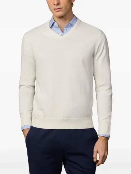 Pulover Hackett London cu decolteu în V cu autograf