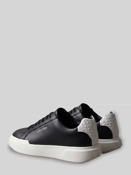 Sneakersy z naturalnej skóry bydlęcej model CHUNKY CUPS' Ck Calvin Klein czarne