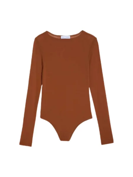 Koszulka Weili Zheng z siateczką brązowa