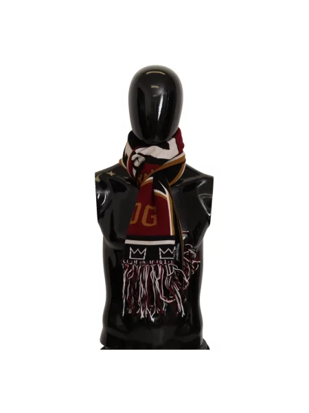 Szal Dolce And Gabbana elegancka z logo wełniana