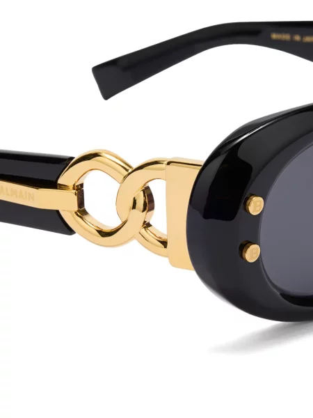 Ochelari de soare ovali Balmain Eyewear negru