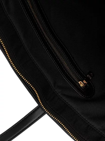 Torbica Love Moschino prošiven s autogramom crna