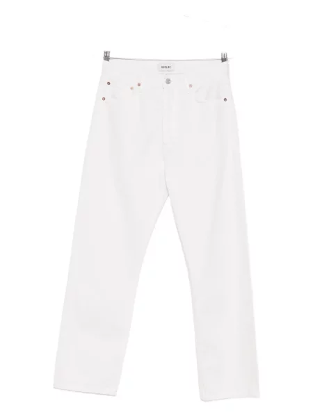 Blugi Agolde cu 5 buzunare alb