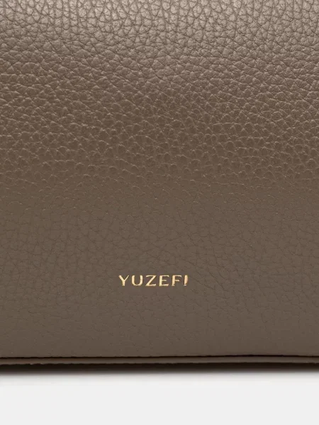 Кожаная сумка Yuzefi бежевая