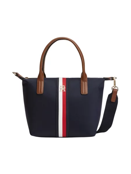 Tommy Hilfiger Torebka Popette Mini Tote Corp Granatowy niebieska