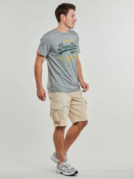 Klasszikus póló Superdry autogrammal szürke