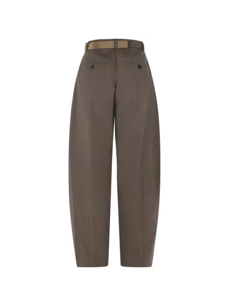 Cu centură pantaloni Sacai maro