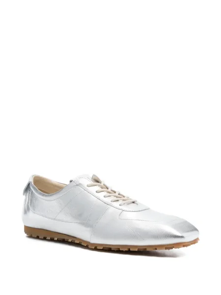 Laminat sneakerși Aeyde din piele argintiu