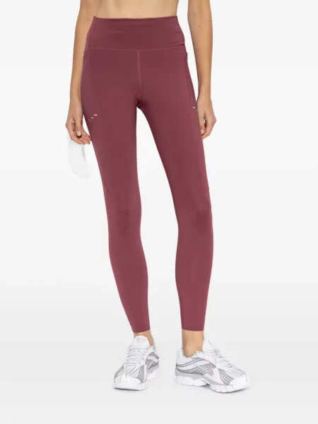 Leggings Nike alergare din fleece cu cordon albastru