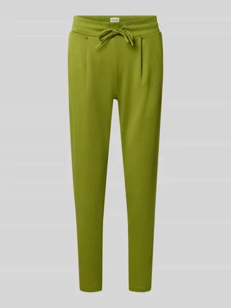 Spodnie o kroju slim fit z dodatkiem model KATE' Ichi oliwkowe