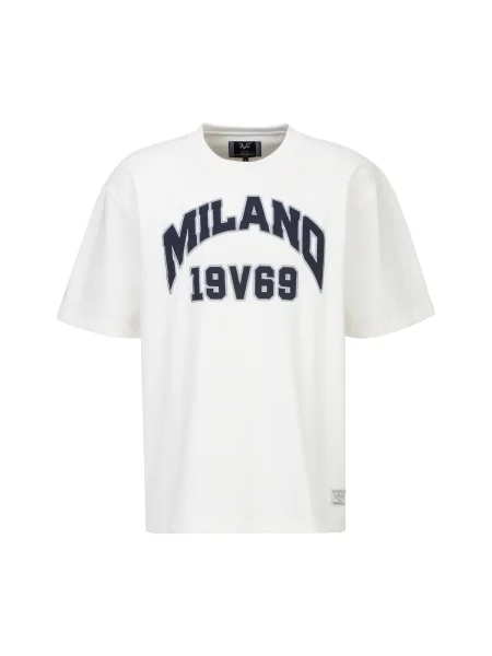 ITALIA Tricou Tamaro College negru / natural alb