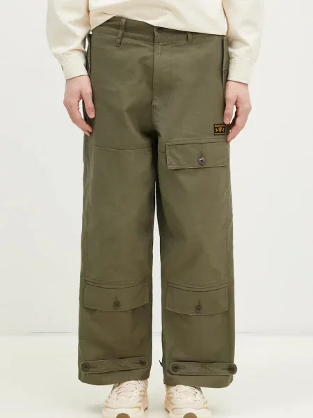 Human Made pantaloni de Air Force Pants barbati drept verde