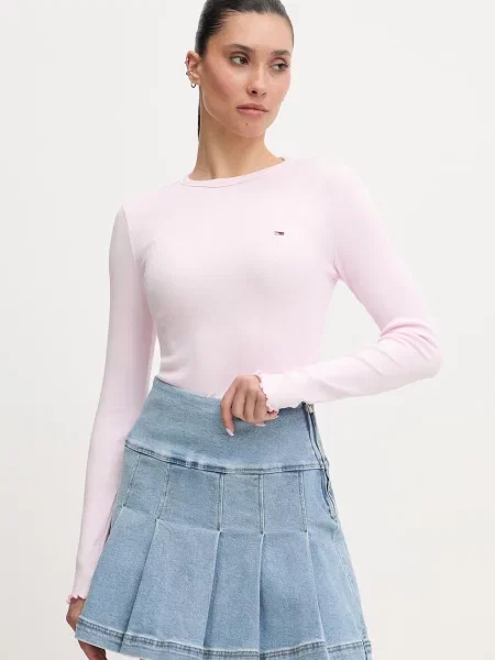 Tommy Jeans longsleeve z różowa