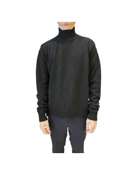 Sweter Rick Owens wełniany ze stójką czarny