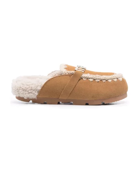 Klapki mules Mou casual brązowe
