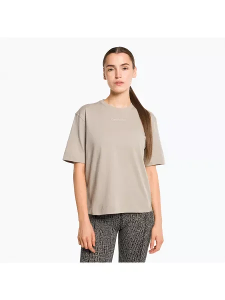 Зимна ленена тениска за жени на Calvin Klein бежово