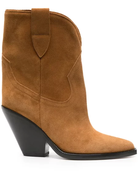 Botine Isabel Marant din piele de căprioară maro