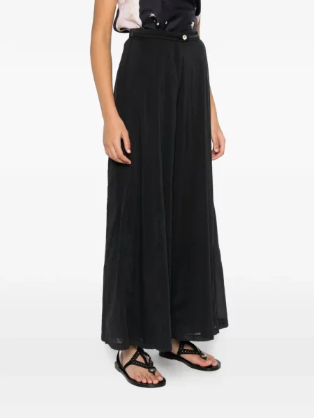 Pantaloni Forte_forte cu picior lat negru