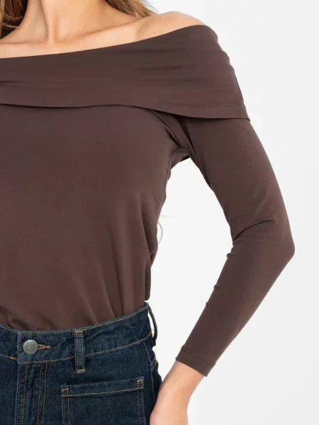 Bluza Rue Paris smeđa