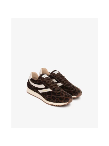 Sneakersy Nerogiardini skórzane brązowe